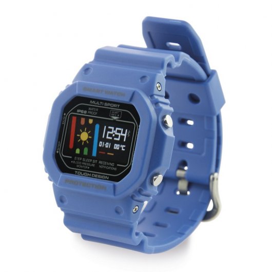 Ksix SmartBand Retro Pulsera Inteligente con Monitor Cardiaco Azul