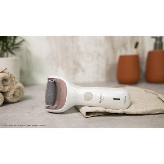 Lima elétrica Cecotec Bamba SkinCare Silky bateria lítio 2 rolos ergonómica