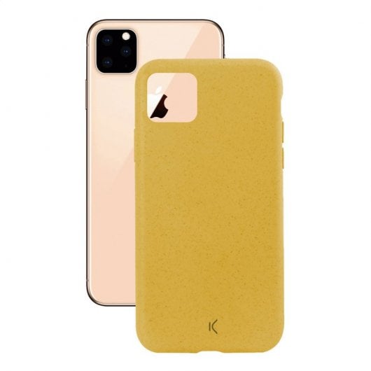 Ksix Silk Capa Eco-Friendly Amarela para iPhone 11 Pro Max