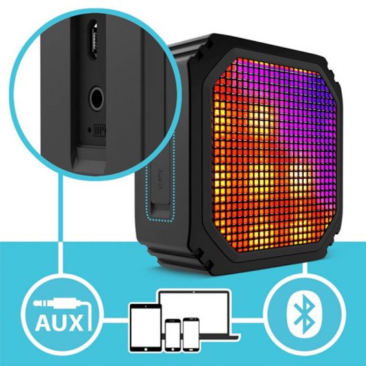 iLuv AudMini Party Altavoz Portátil Bluetooth con Pantalla LED Colores
