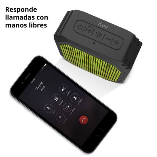 iLuv AudMini Party Altavoz Portátil Bluetooth con Pantalla LED Colores