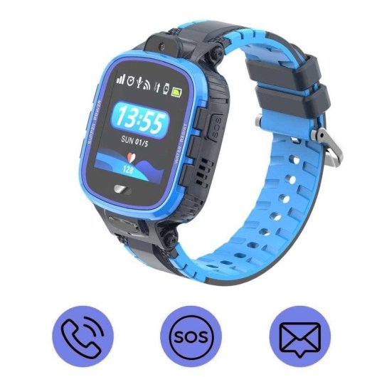 Prixton Kids Tracker G300 GPS 4G Touchscreen Azul Podómetro SOS Câmara Localização em Tempo Real