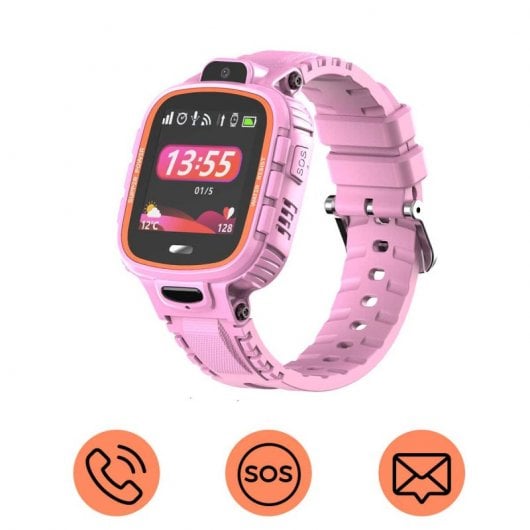 Prixton Kids Tracker G300 GPS-Uhr für Kinder, Rosa