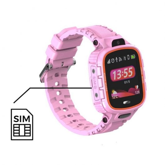 Prixton Kids Tracker G300 GPS-Uhr für Kinder, Rosa