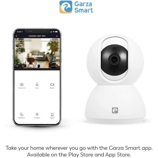 Garza Smarthome Pack 2 Telecamere di Sorveglianza WiFi 360º HD 720p