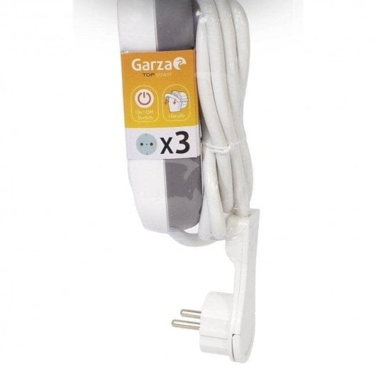 Garza Regleta 3 Tomas con Interruptor y Protección Infantil 1.4m Blanca