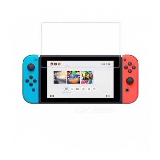 Nintendo Switch Azúl Neón/Rojo Neón V2 + Cristal Templado + Protector de Silicona + 2 Grips