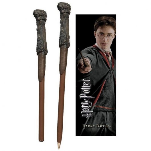 Penna/bacchetta magica di Harry Potter della collezione Noble + segnalibro