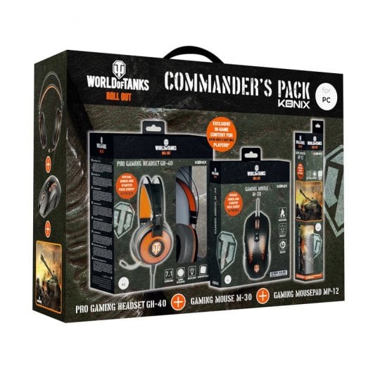 Konix World of Tanks Commanders Pack: Auriculares + Ratón + Alfombrilla