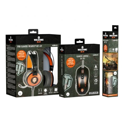 Konix World of Tanks Commanders Pack: Auriculares + Ratón + Alfombrilla