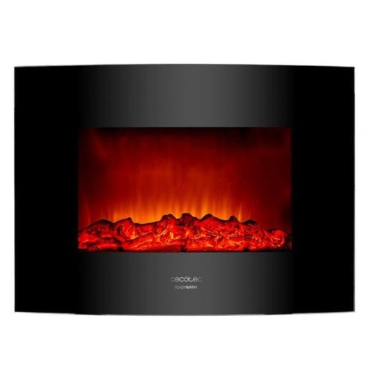 Lareira Elétrica Cecotec Ready Warm 2200 Curved Flames 2000W Mural Comando Temporizador