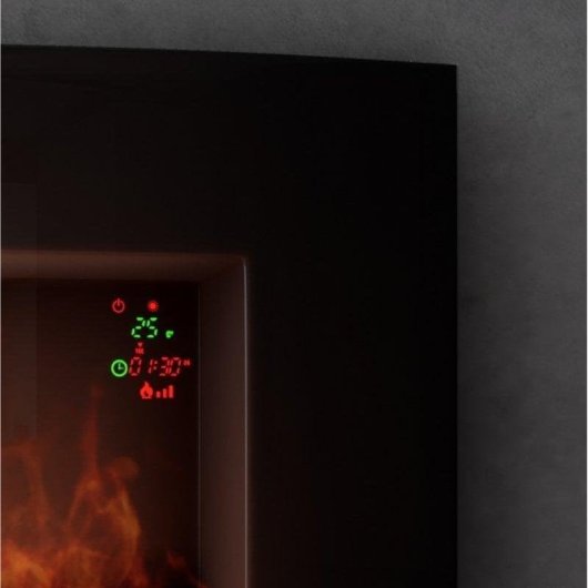 Cheminée Électrique Cecotec Ready Warm 3500 Curved Flames 2000W Murale Télécommande Programmateur