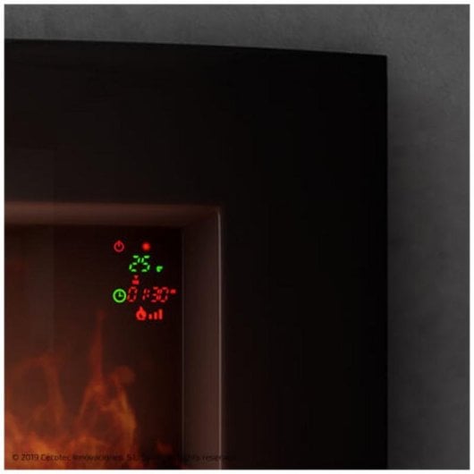 Caminoelettrico Cecotec Ready Warm 3500 Curved Flames 35" 2000W Vetro Curvo LED Timer