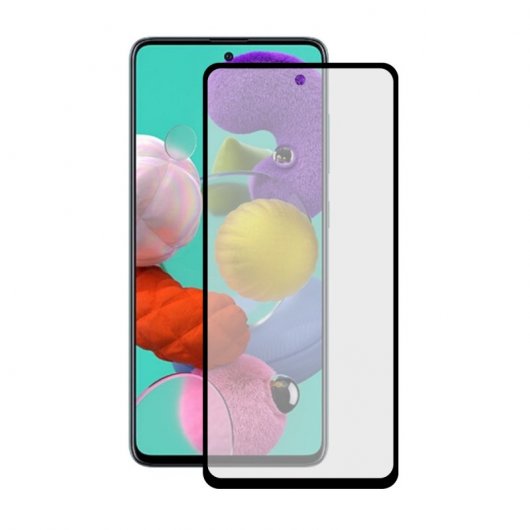 Contact Extreme 2.5D Protector Cristal Templado Negro para Samsung Galaxy A51