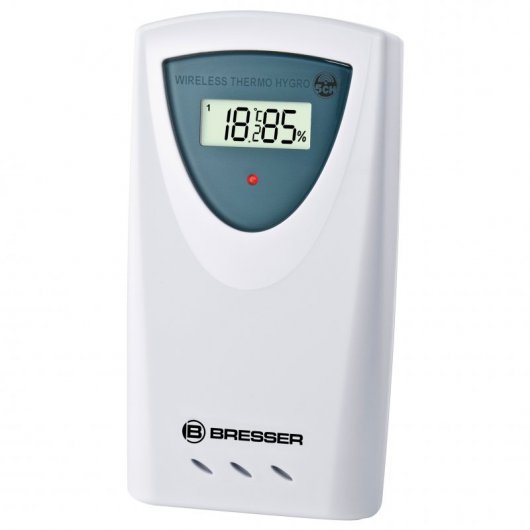 Bresser Estação Meteorológica Rádio-Controlada Branca/Prateada