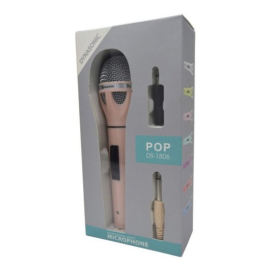 Dynasonic Pop DS-1806 Microfone Karaoke Rosa Claro
