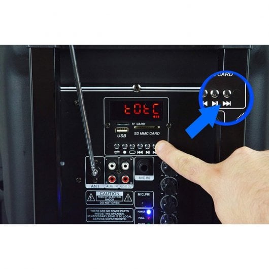 Dynasonic Dynapro 15 Altavoz Bluetooth con Karaoke y Micrófonos