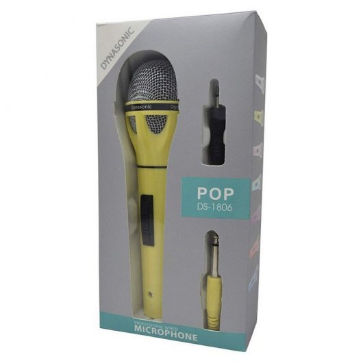 Dynasonic Pop DS-1806 Micrófono Karaoke Amarillo