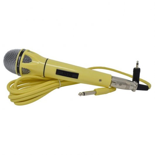 Dynasonic Pop DS-1806 Micrófono Karaoke Amarillo