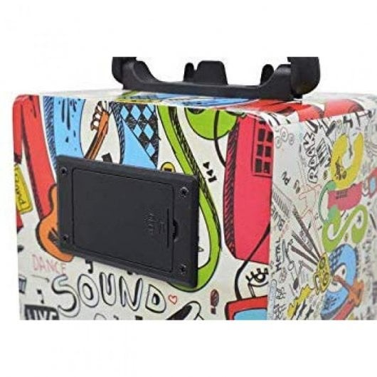 Dynasonic Karaoke 025 Altavoz Bluetooth con Karaoke y 2 Micrófonos Graffiti