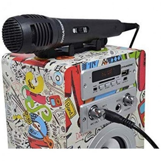 Dynasonic Karaoke 025 Altavoz Bluetooth con Karaoke y 2 Micrófonos Graffiti