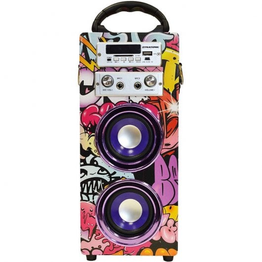Dynasonic Karaoke 025 Coluna Bluetooth com Karaoke e 2 Microfones Urban