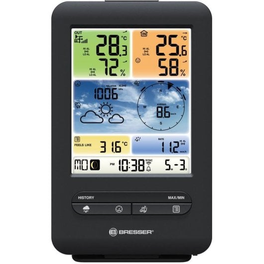 Wetterstation Bresser Centro 5 in 1 WiFi mit Farbdisplay
