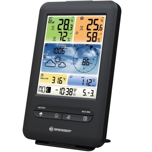Wetterstation Bresser Centro 5 in 1 WiFi mit Farbdisplay