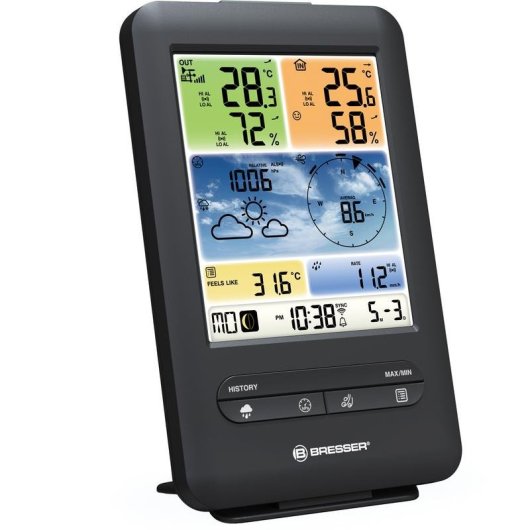 Wetterstation Bresser Centro 5 in 1 WiFi mit Farbdisplay
