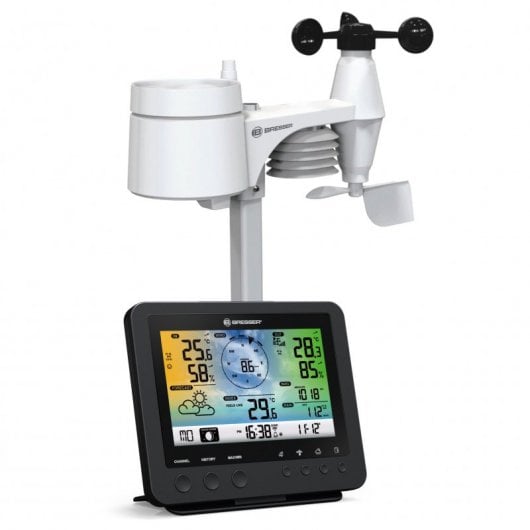 Bresser Estación Meteorológico WiFi a Color 5 en 1 con Sensor Exterior