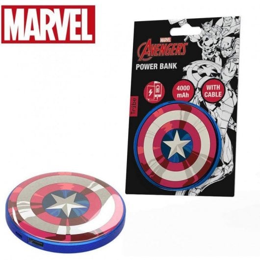 Tribe Marvel Capitán América Powerbank 4000 mAh