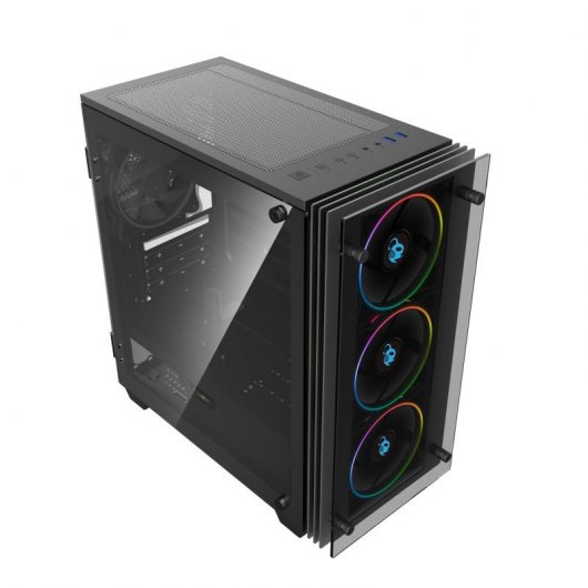 Coolbox DeepRainbow Cristal Templado USB 3.1 RGB Negra