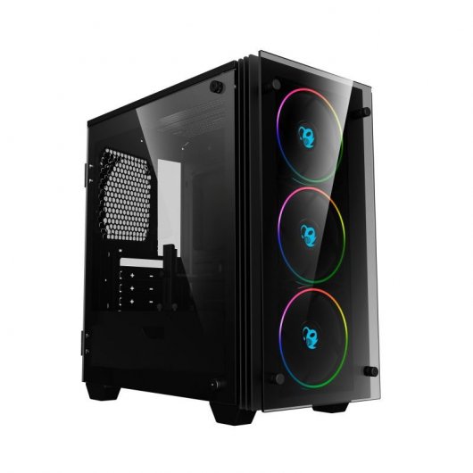 Coolbox DeepRainbow Cristal Templado USB 3.1 RGB Negra