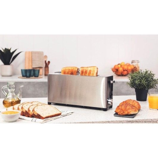 Tostapane Cecotec YummyToast Extra acciaio inox 1050W 1 fessura larga LED