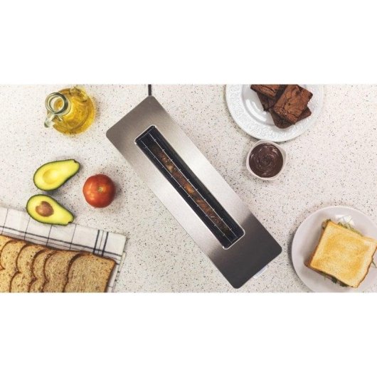 Tostapane Cecotec YummyToast Extra acciaio inox 1050W 1 fessura larga LED