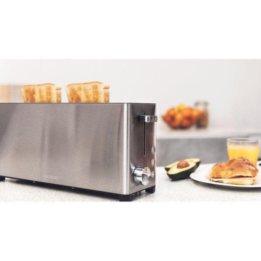 Tostapane Cecotec YummyToast Extra acciaio inox 1050W 1 fessura larga LED