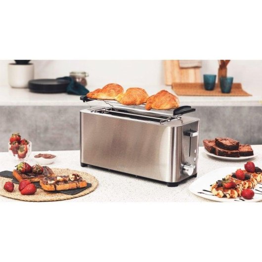 Torradeira Cecotec YummyToast Extra Double 1400W 4 Fatias Aço Inoxidável