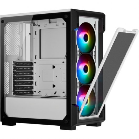 Corsair iCUE 220T RGB Cristal Templado USB 3.1 Blanca