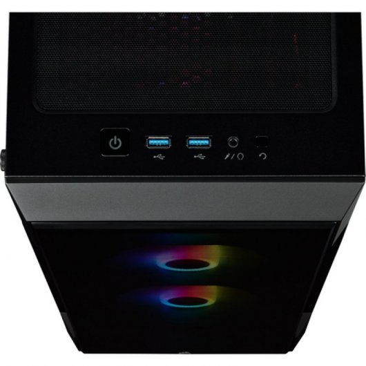 Corsair iCUE 220T RGB Cristal Templado USB 3.1 Negra