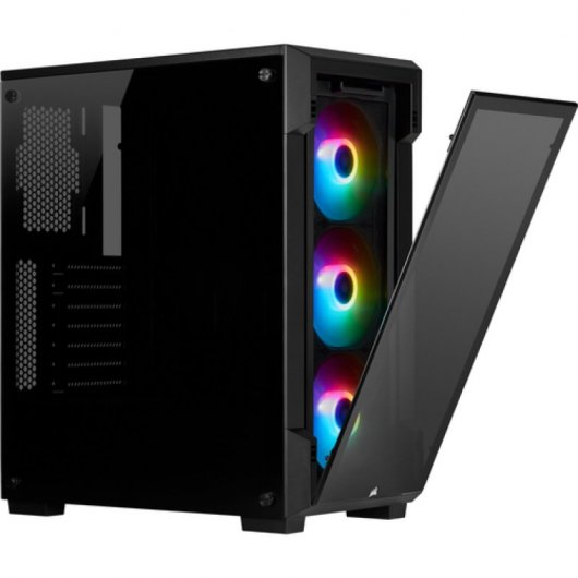 Corsair iCUE 220T RGB Cristal Templado USB 3.1 Negra
