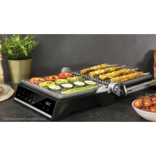 Parrilla elétrica Cecotec Rock'nGrill Smart 2000W placas removíveis AutoCook