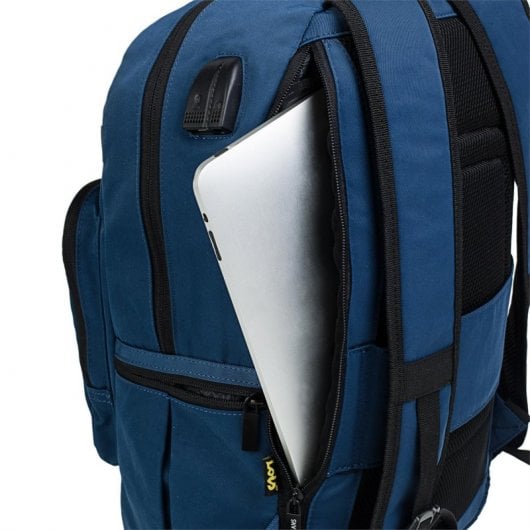 Lois Dilingham Mochila Reforzada para Portátil hasta 15.6" con USB y MiniJack Azul Marino