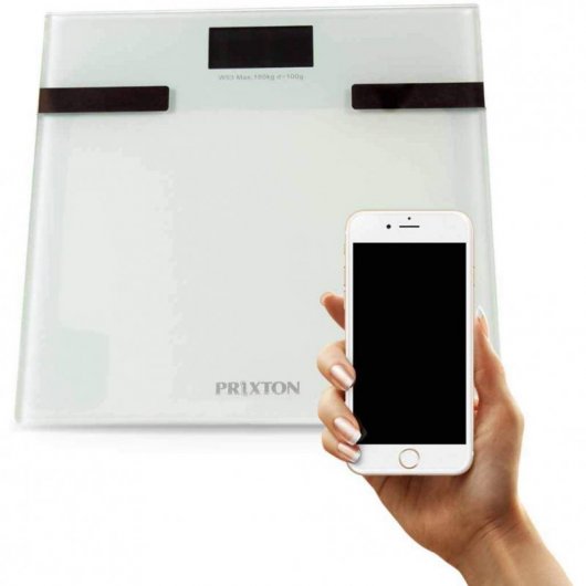 Prixton BC200 Báscula de Baño Bluetooth Blanca