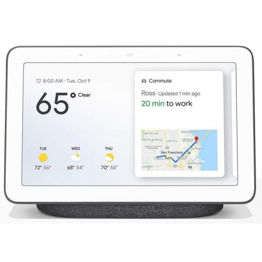 Pack Google Nest Hub Preto +  TP-LINK LB120 Lâmpada Inteligente Wi-Fi Branco
