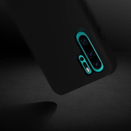 Avizar Funda de Silicona Semirrígida Negra para Huawei P30 Pro