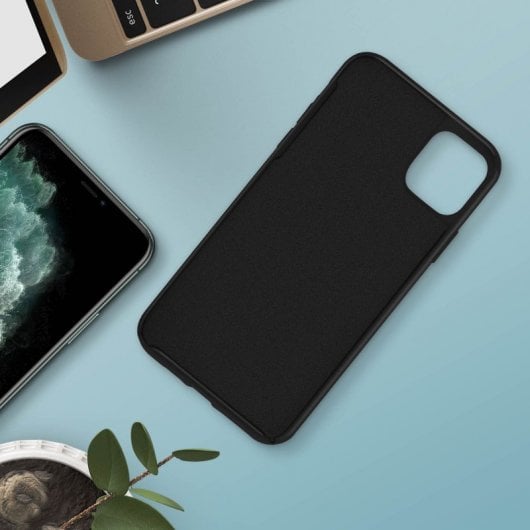 Coque en silicone semi-rigide noir mat Avizar pour Apple iPhone 11 Pro Max