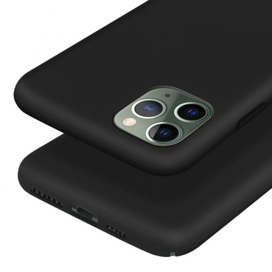 Coque en silicone semi-rigide noir mat Avizar pour Apple iPhone 11 Pro Max