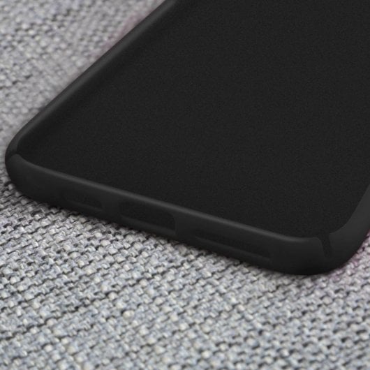 Coque en silicone semi-rigide noir mat Avizar pour Apple iPhone 11 Pro Max