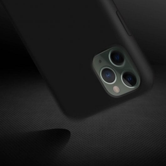 Coque en silicone semi-rigide noir mat Avizar pour Apple iPhone 11 Pro Max