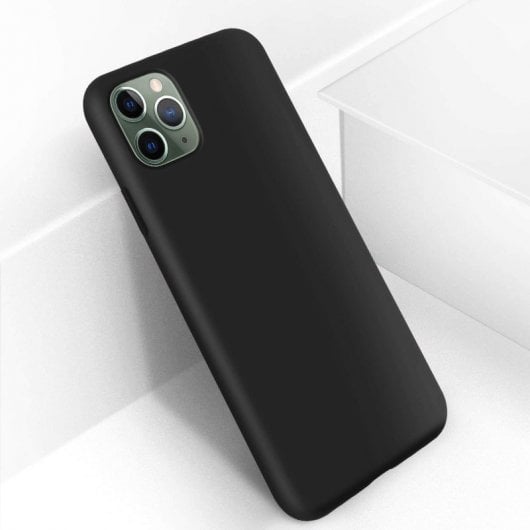 Coque en silicone semi-rigide noir mat Avizar pour Apple iPhone 11 Pro Max